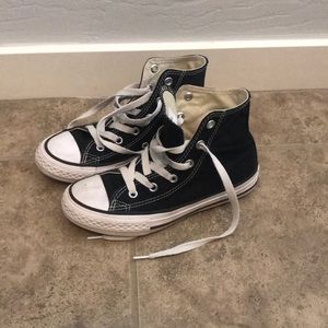Converse kids black high tops, size 13